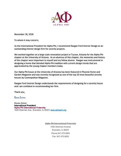 alpha phi letter of recommendation.